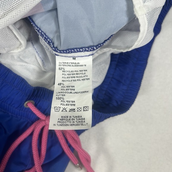 Paul Smith LA Placement Swim Shorts‎ Mens Colorblock Blue Pink Medium 4" Liner - Picture 4 of 4